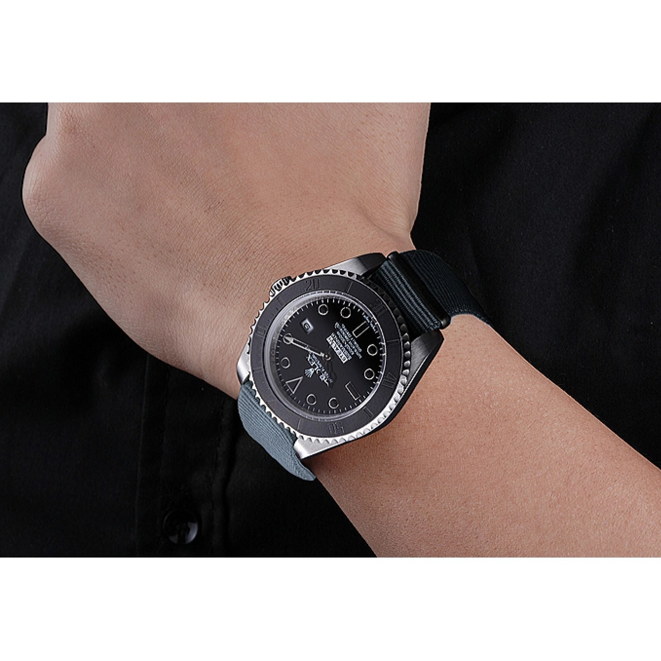 Aaa fake watches 621991 Rolex Grey Submariner Stealth 0619